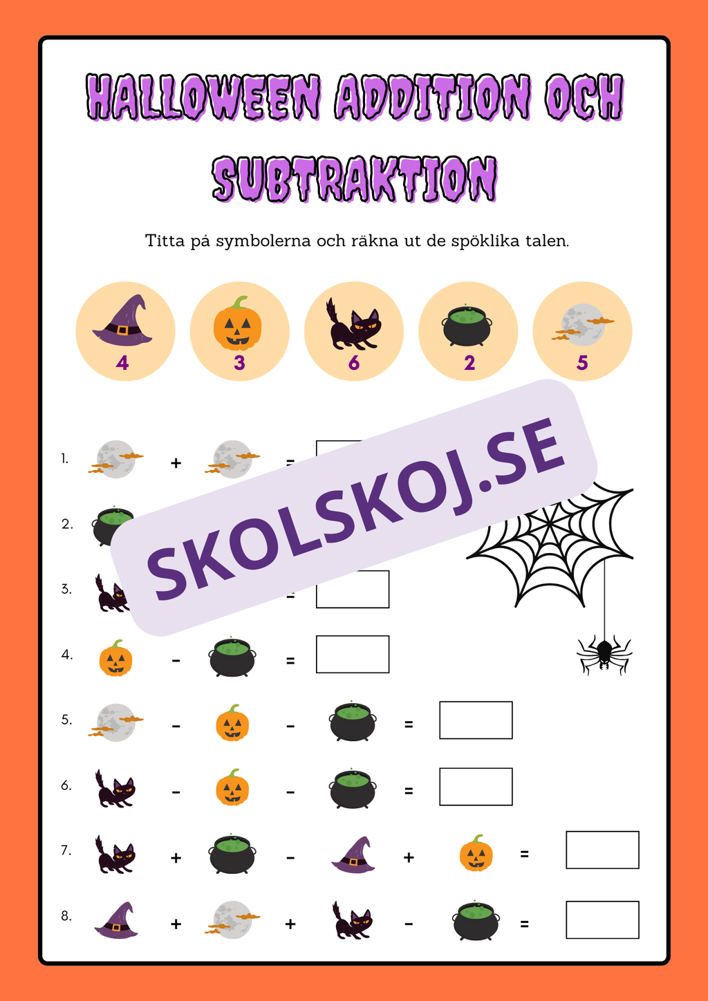 Halloween aktivitetsbok - Blandade uppgifter