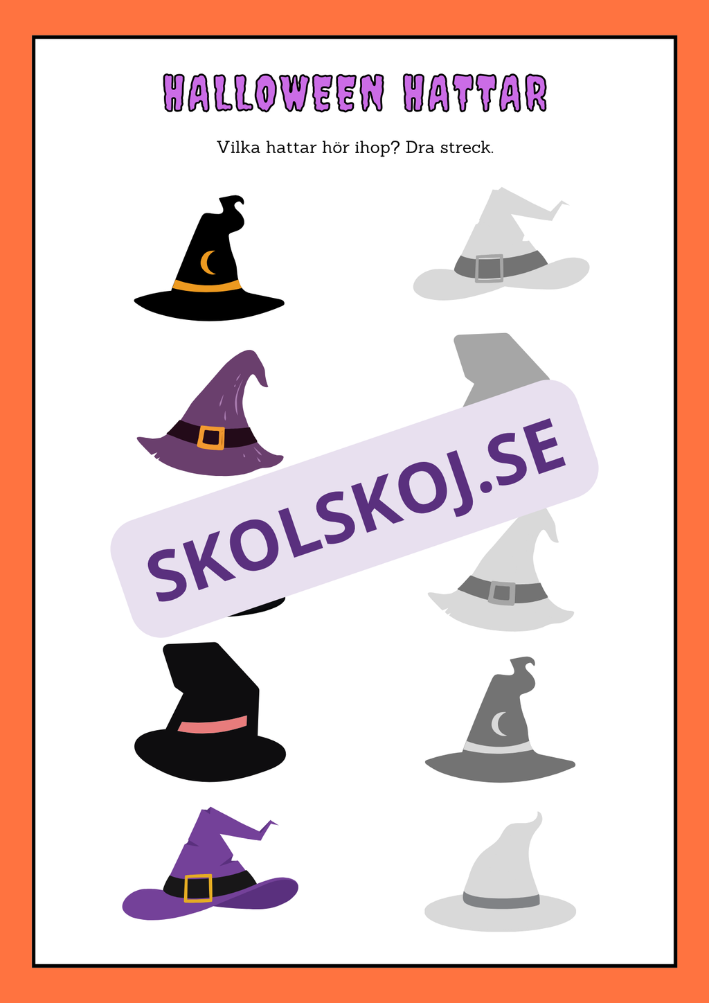 Halloween aktivitetsbok - Blandade uppgifter