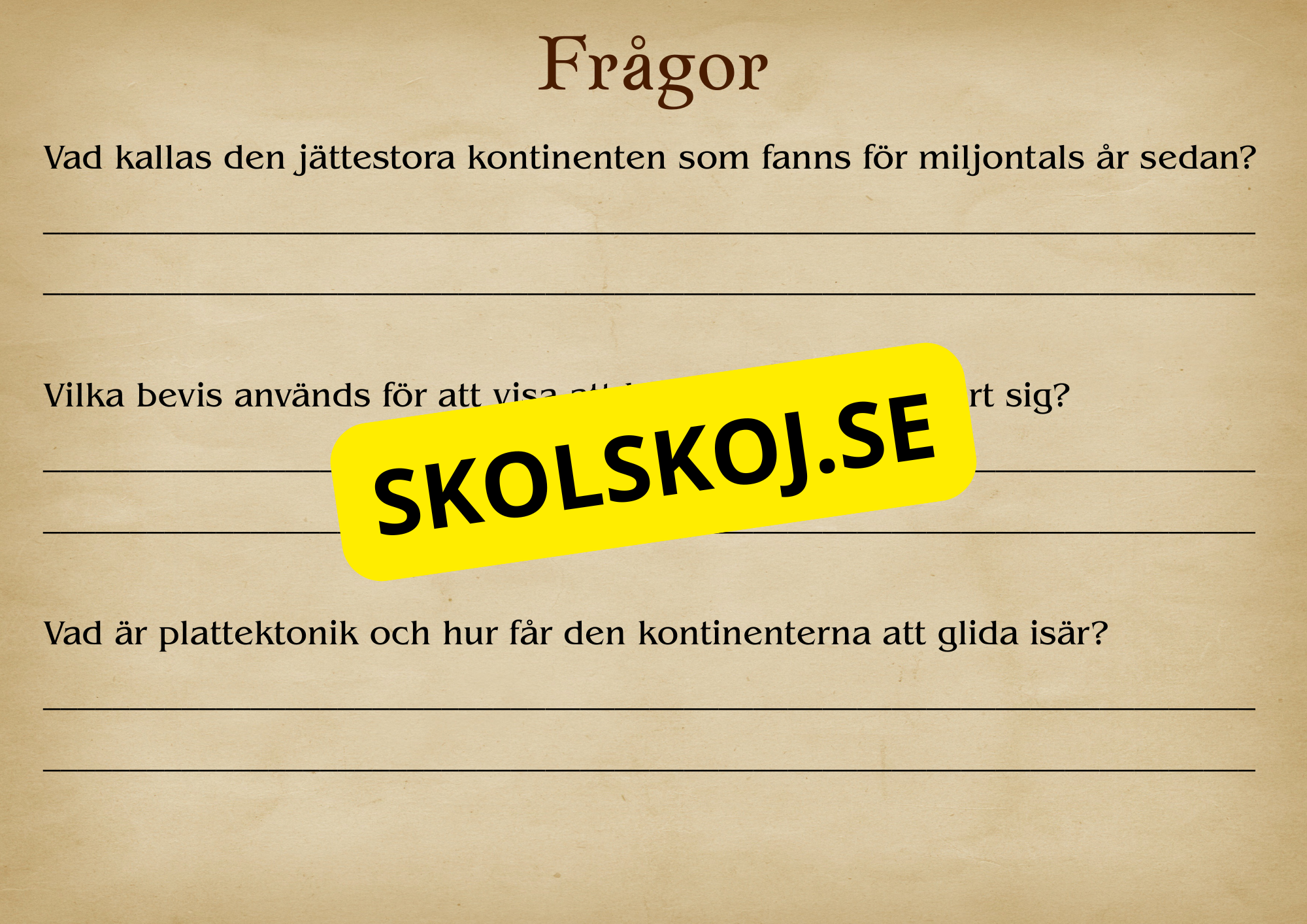 Förhistorisk tid - Fakta och frågor