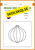Färglägg frukt och grönsaker
