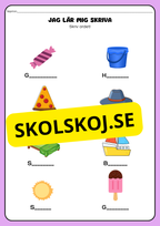 Jag lär mig skriva - Skriv ordet