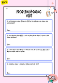 Problemlösning - Vikt - Häfte