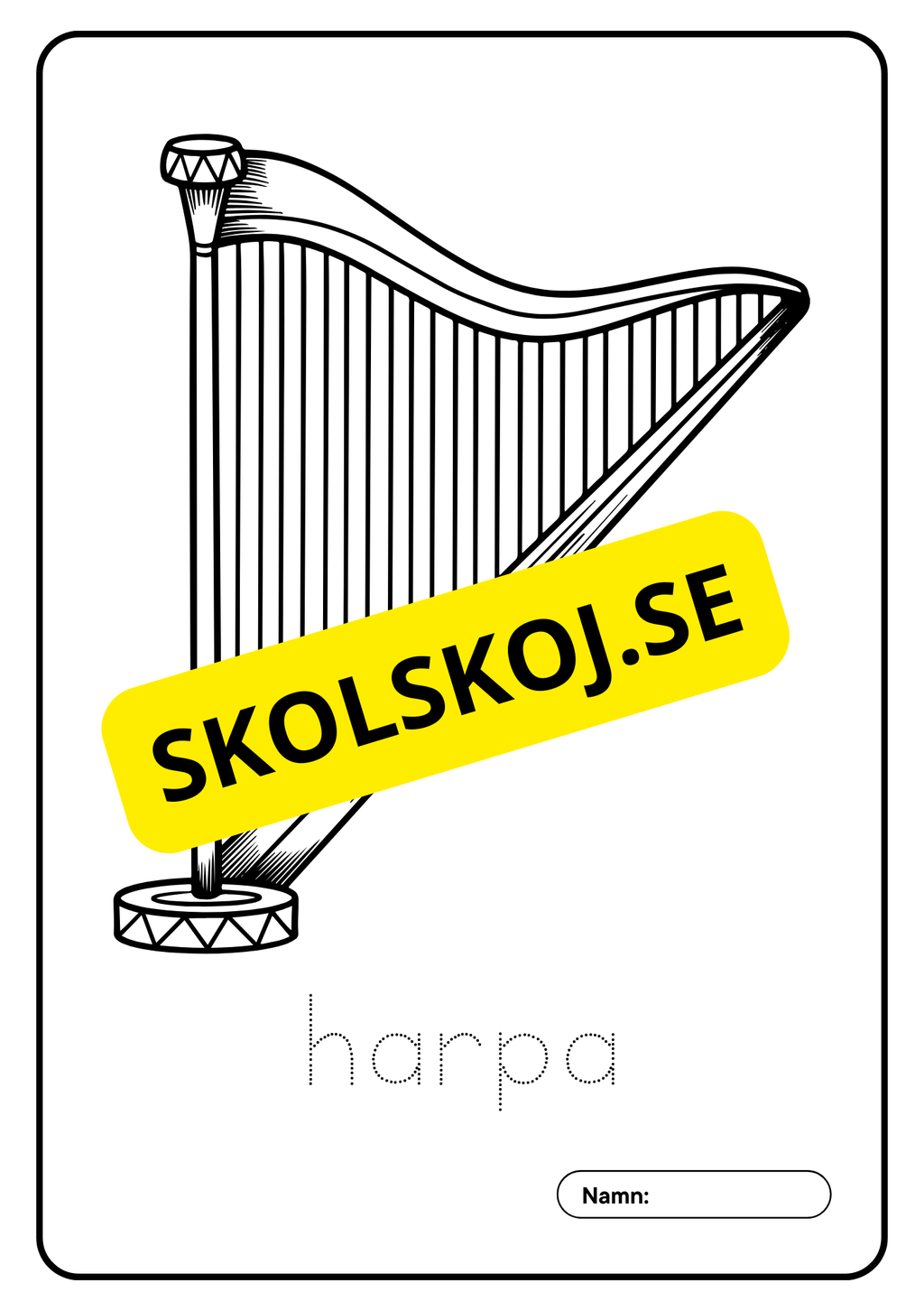 Musikinstrument - Målarbok
