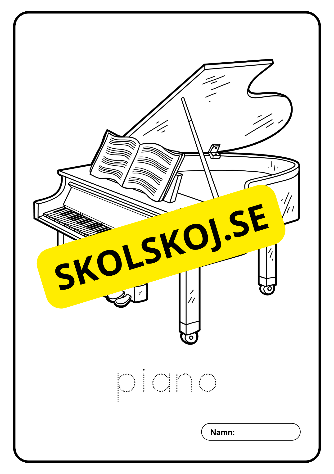Musikinstrument - Målarbok