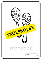 Musikinstrument - Målarbok