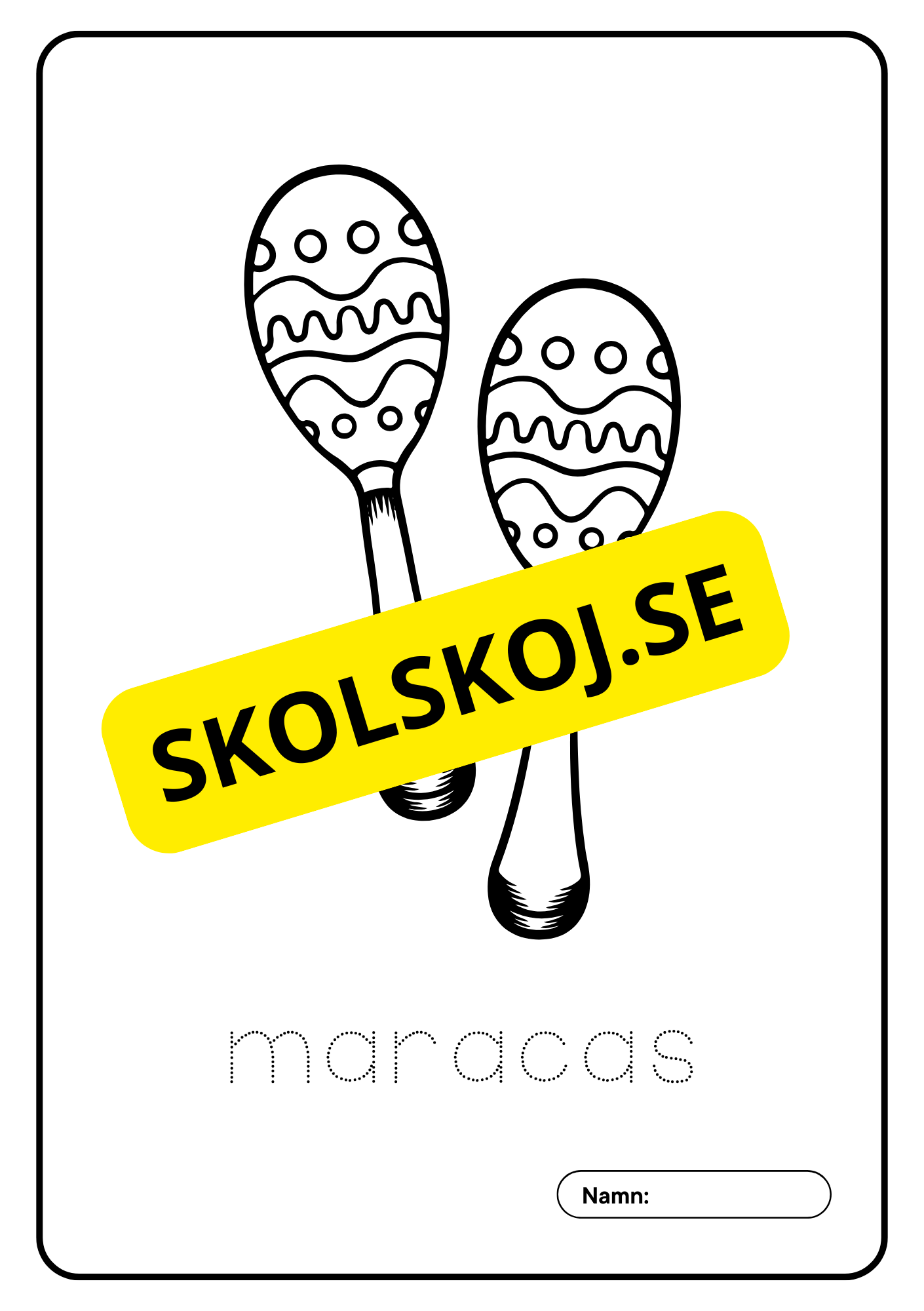 Musikinstrument - Målarbok