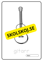 Musikinstrument - Målarbok