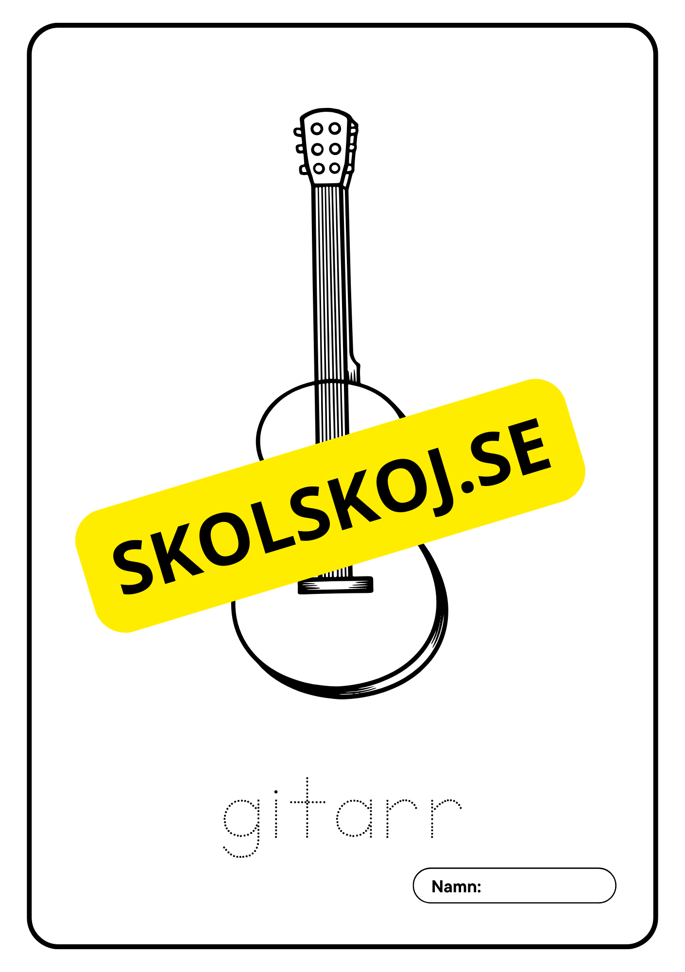Musikinstrument - Målarbok