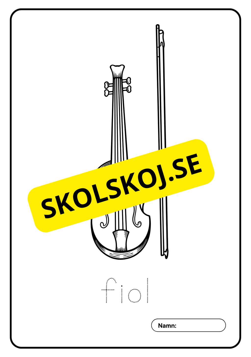 Musikinstrument - Målarbok