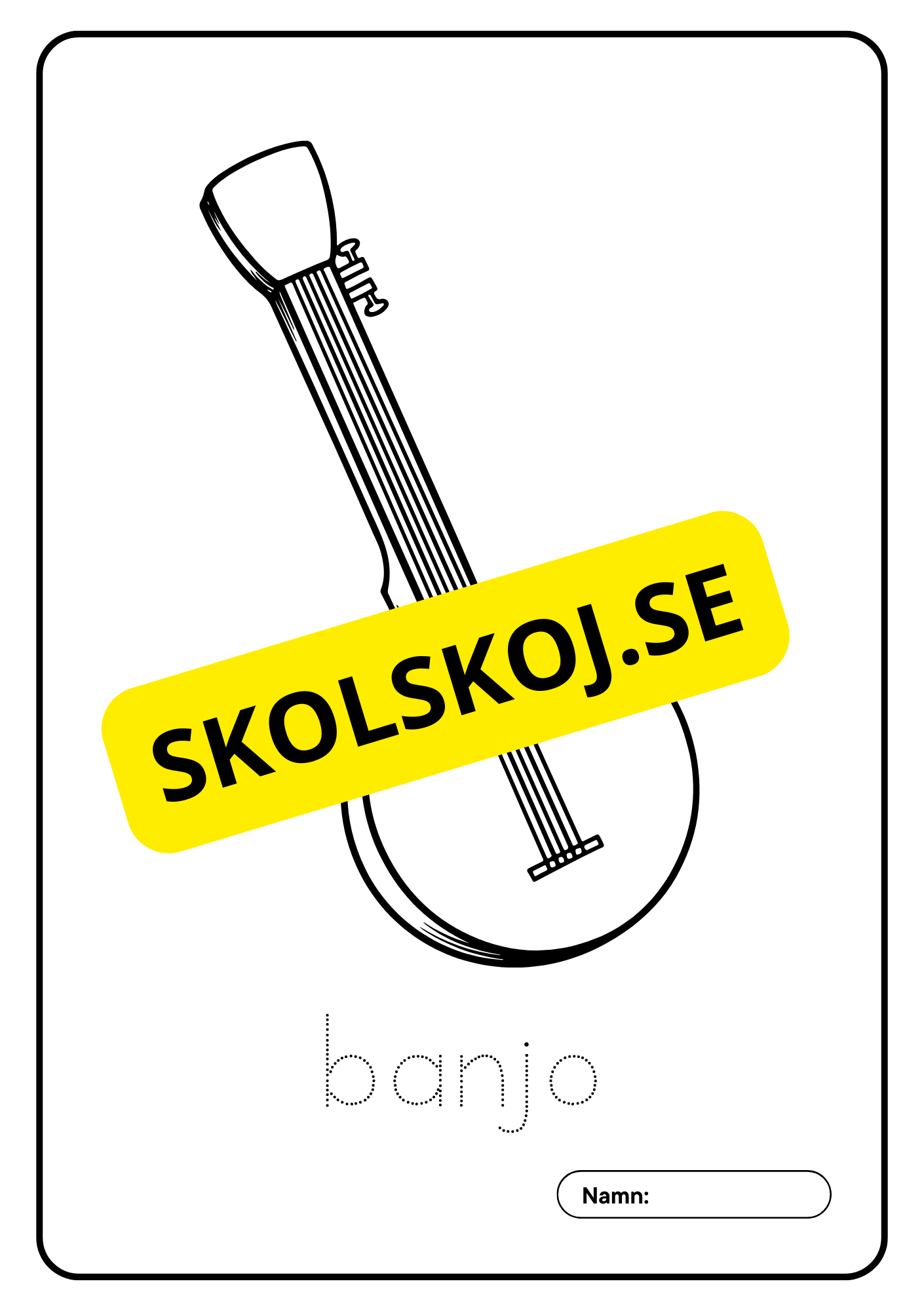 Musikinstrument - Målarbok