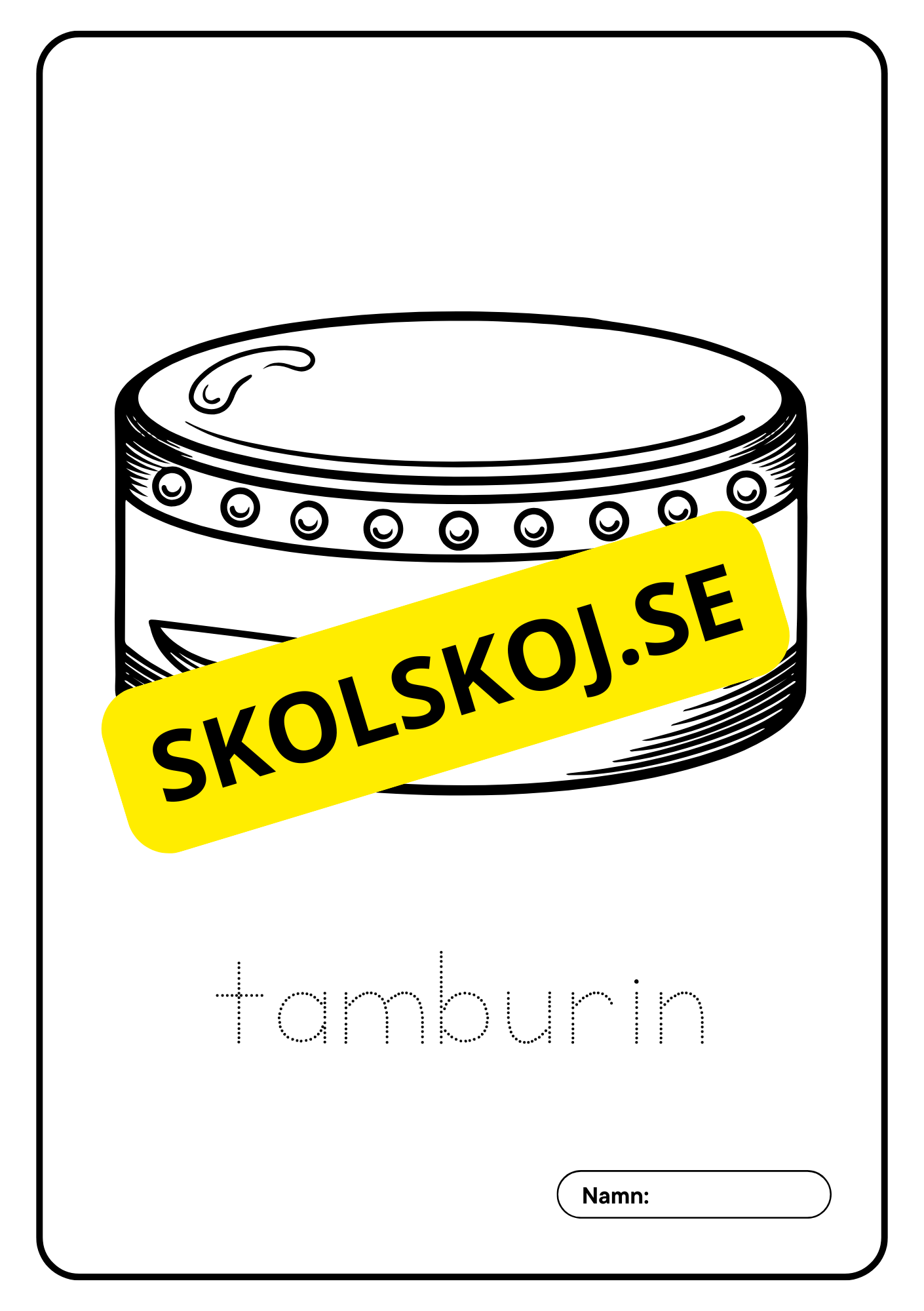Musikinstrument - Målarbok