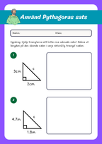 Använd Pythagoras sats - Årskurs 6 - 9