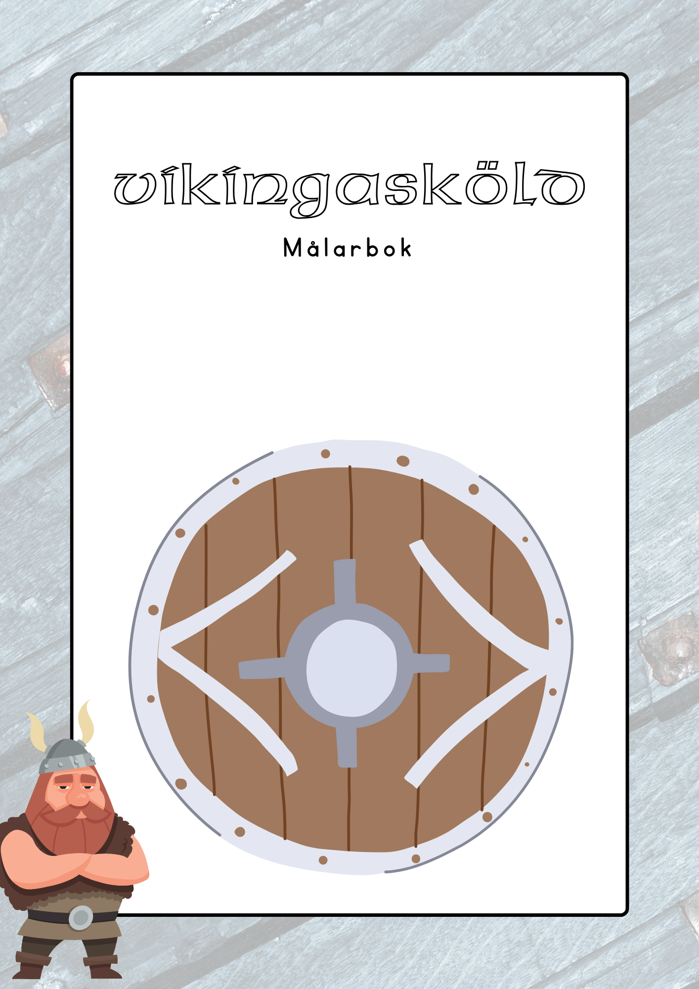 Vikingasköld - Målarbok