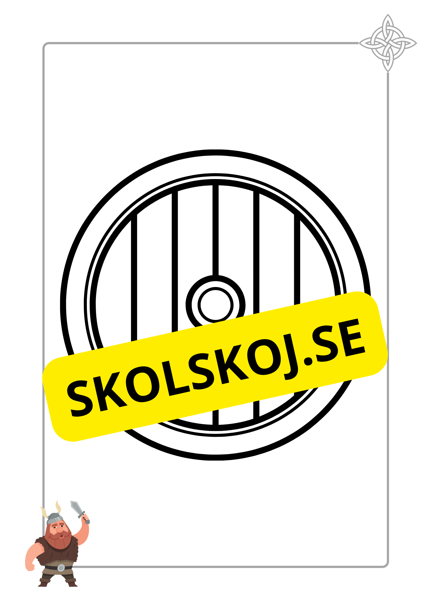 Vikingasköld - Målarbok