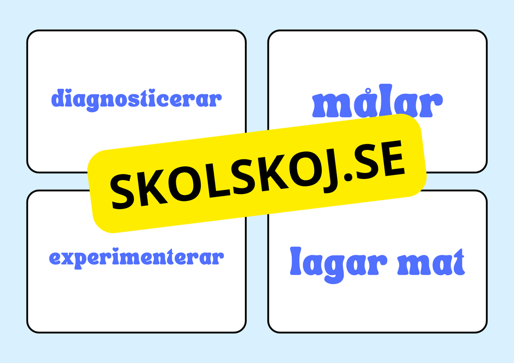 Vad gör de - Verb - Yrken