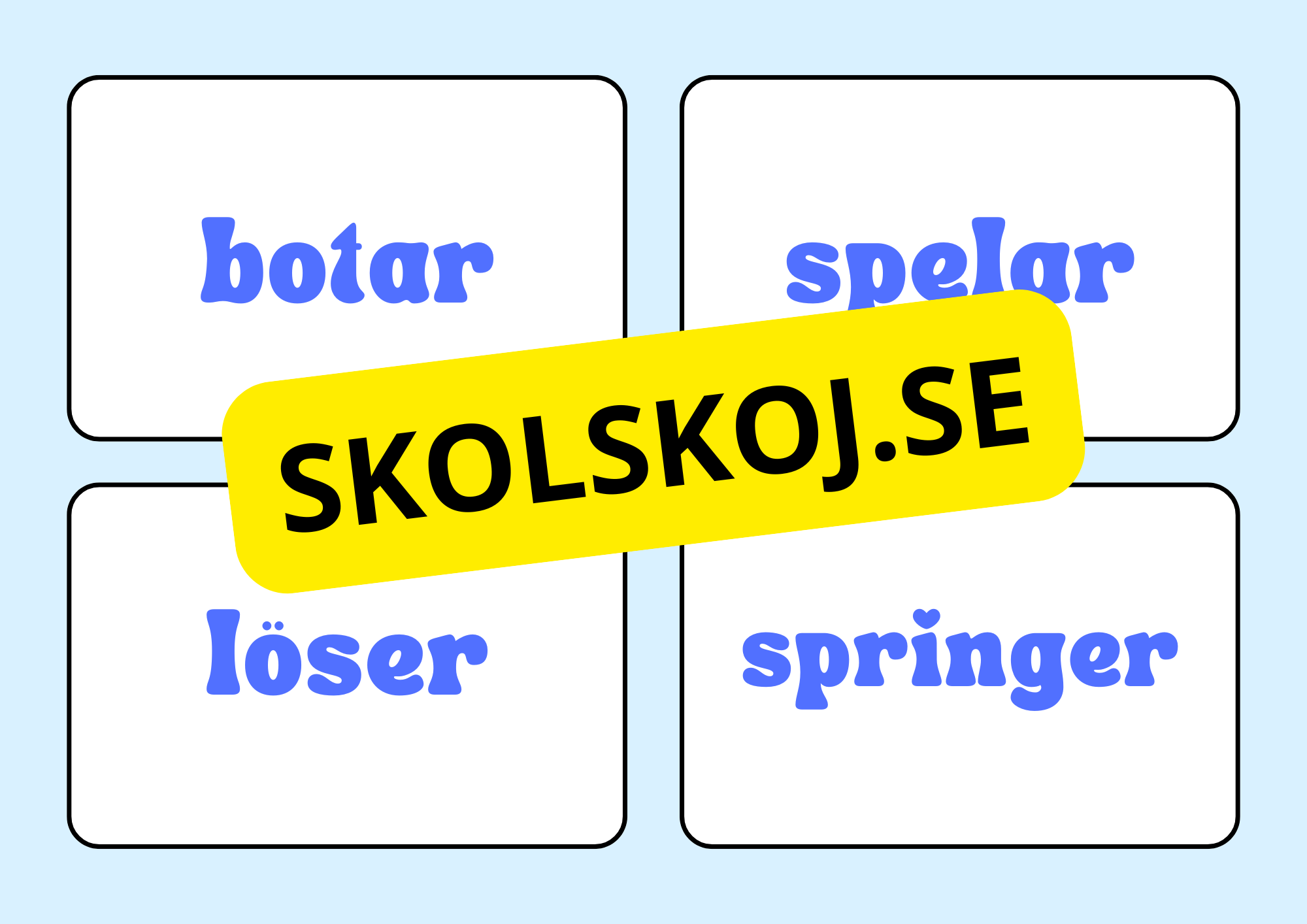 Vad gör de - Verb - Yrken