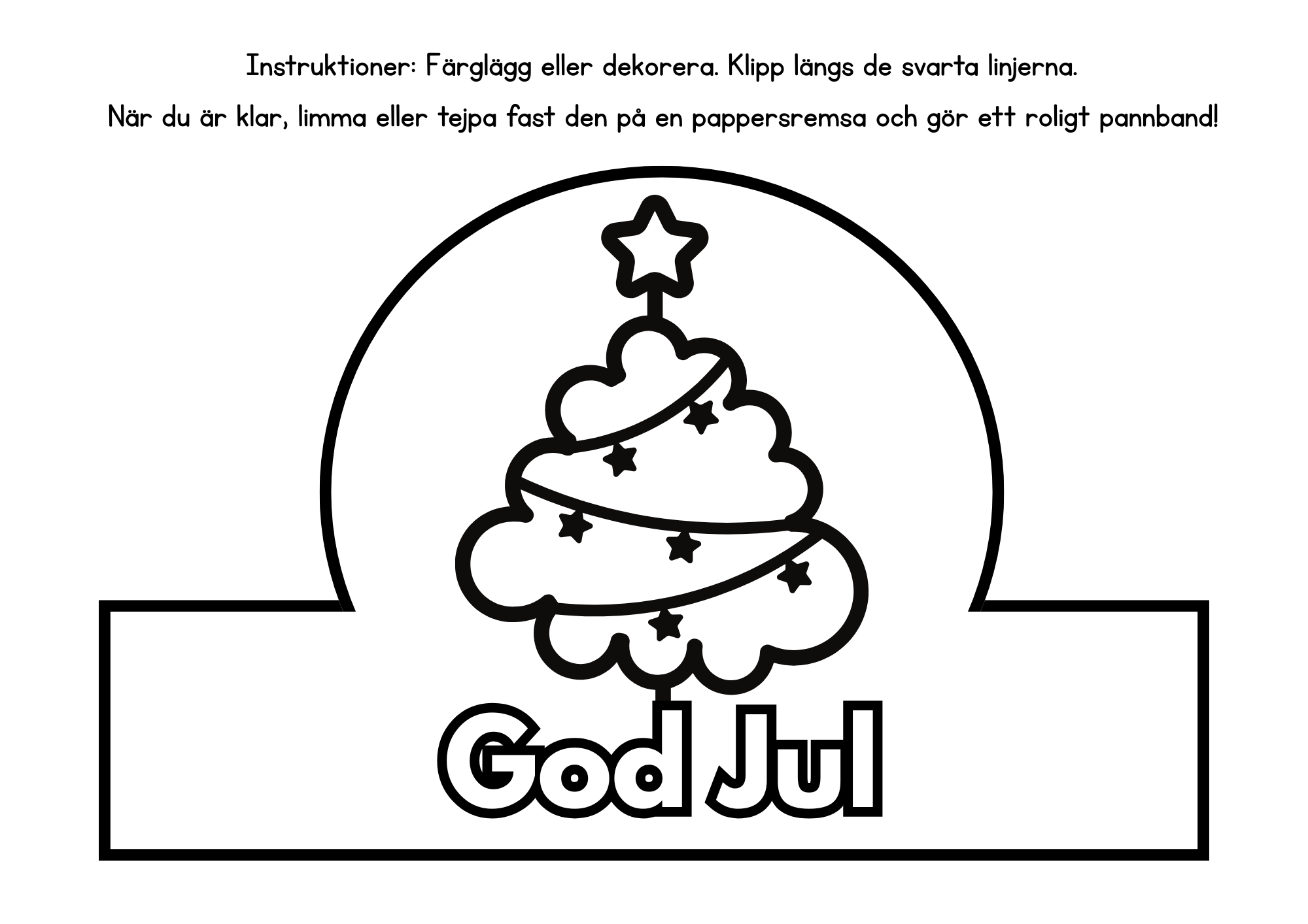 Julpyssel i svartvitt