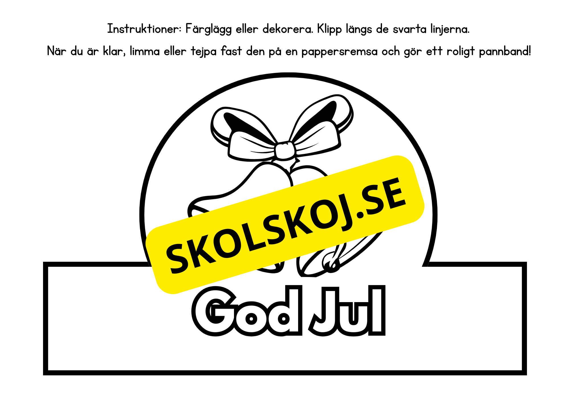 Julpyssel i svartvitt