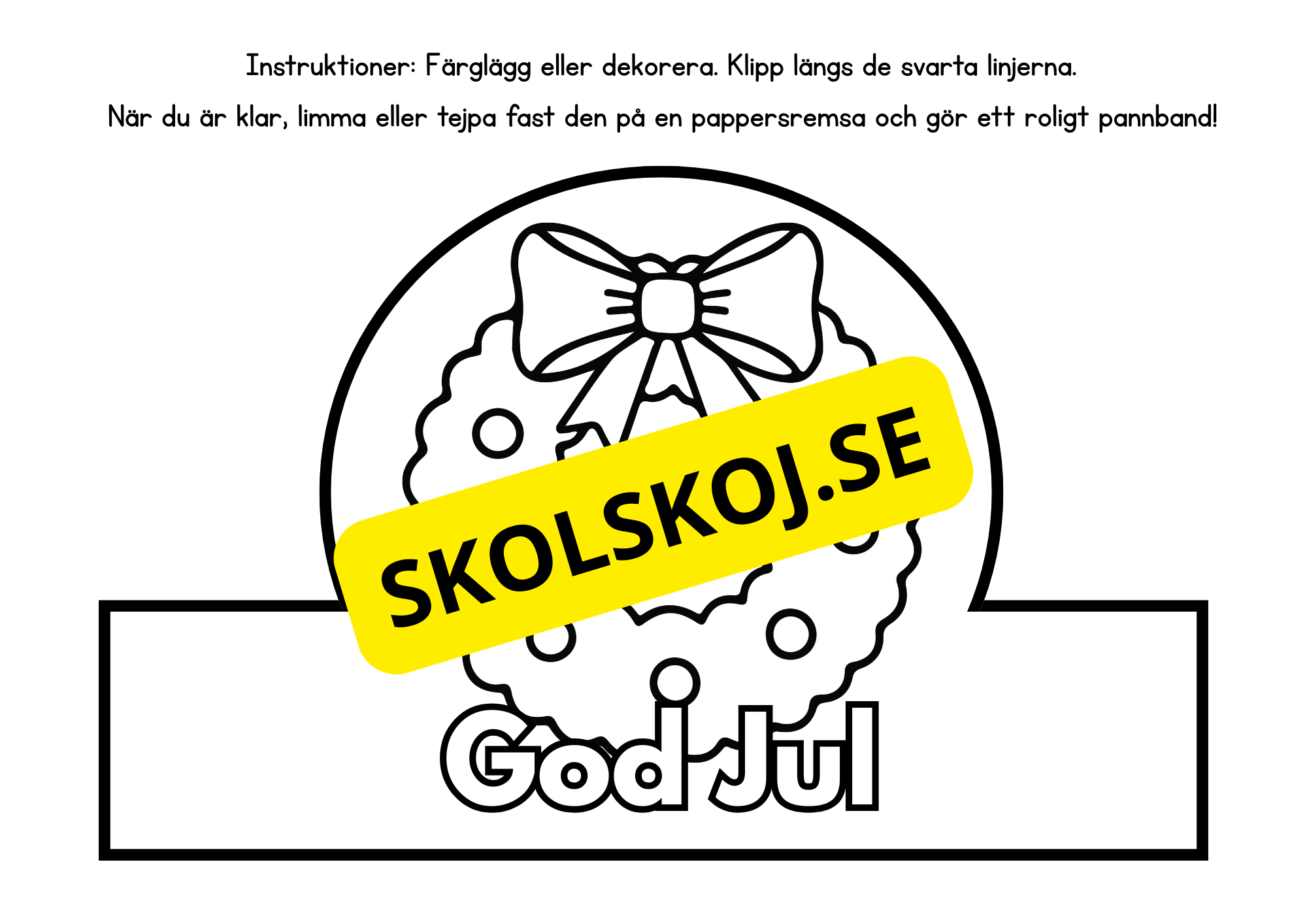 Julpyssel i svartvitt