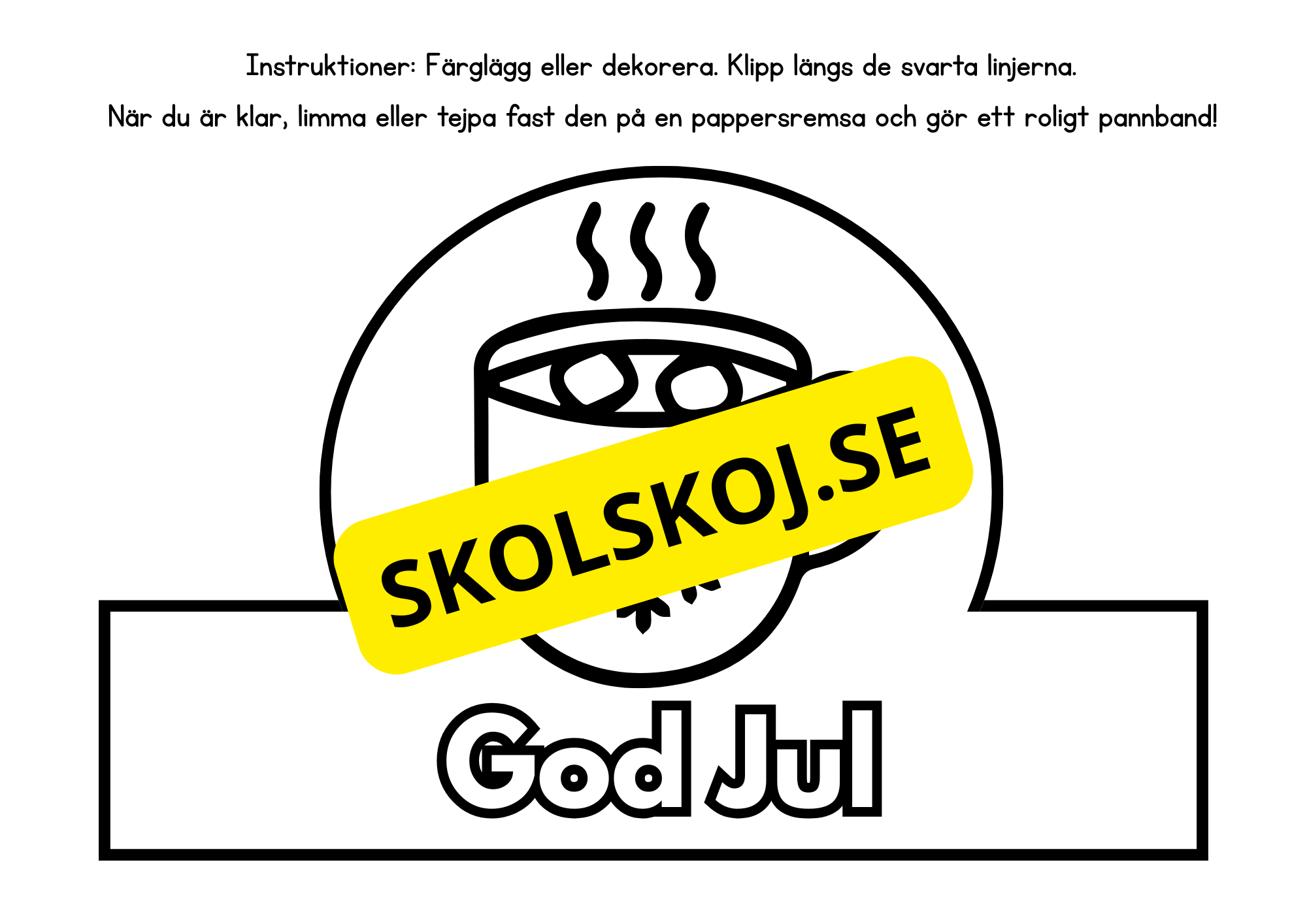 Julpyssel i svartvitt
