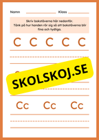 Jag lär mig bokstaven C