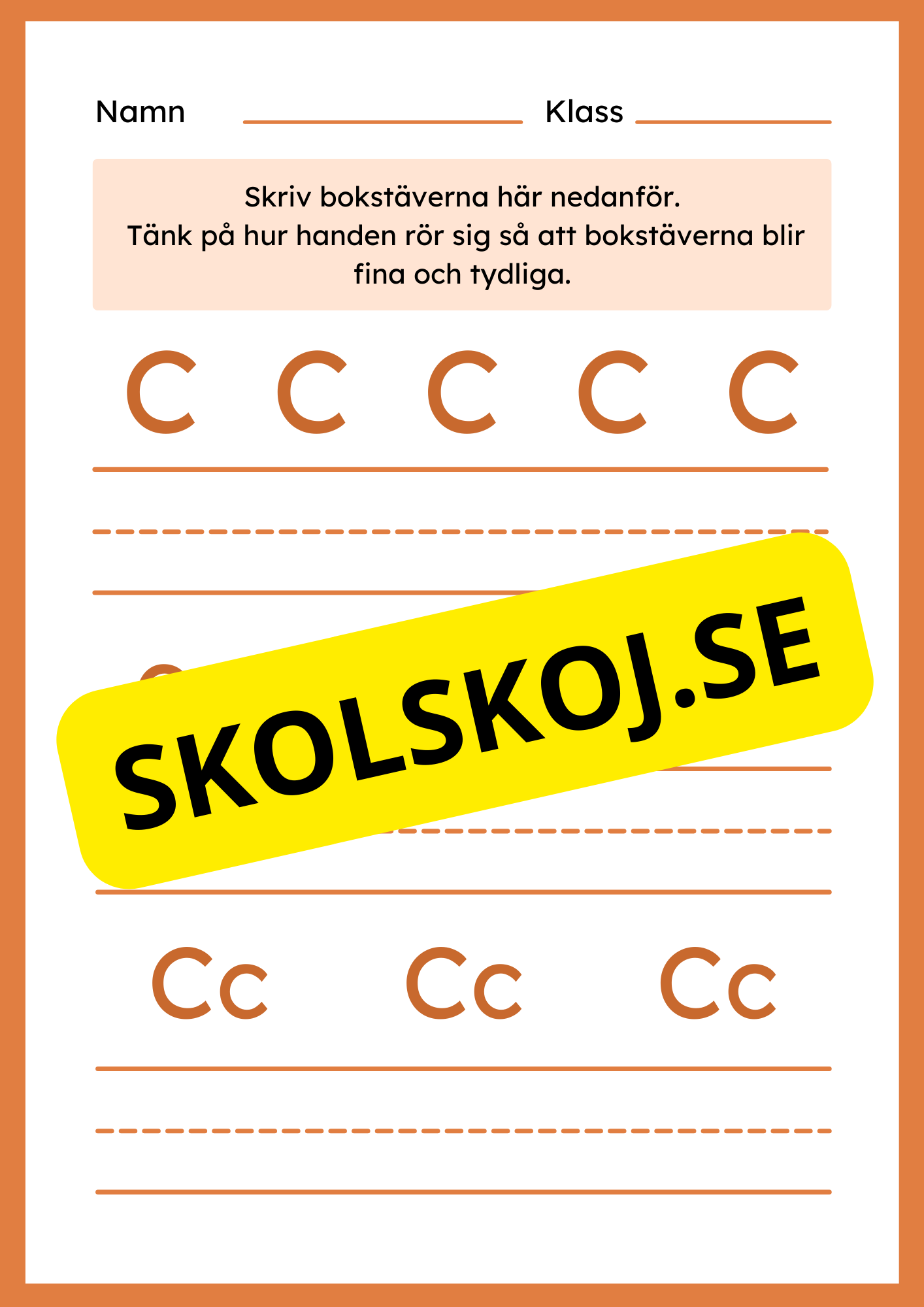 Jag lär mig bokstaven C