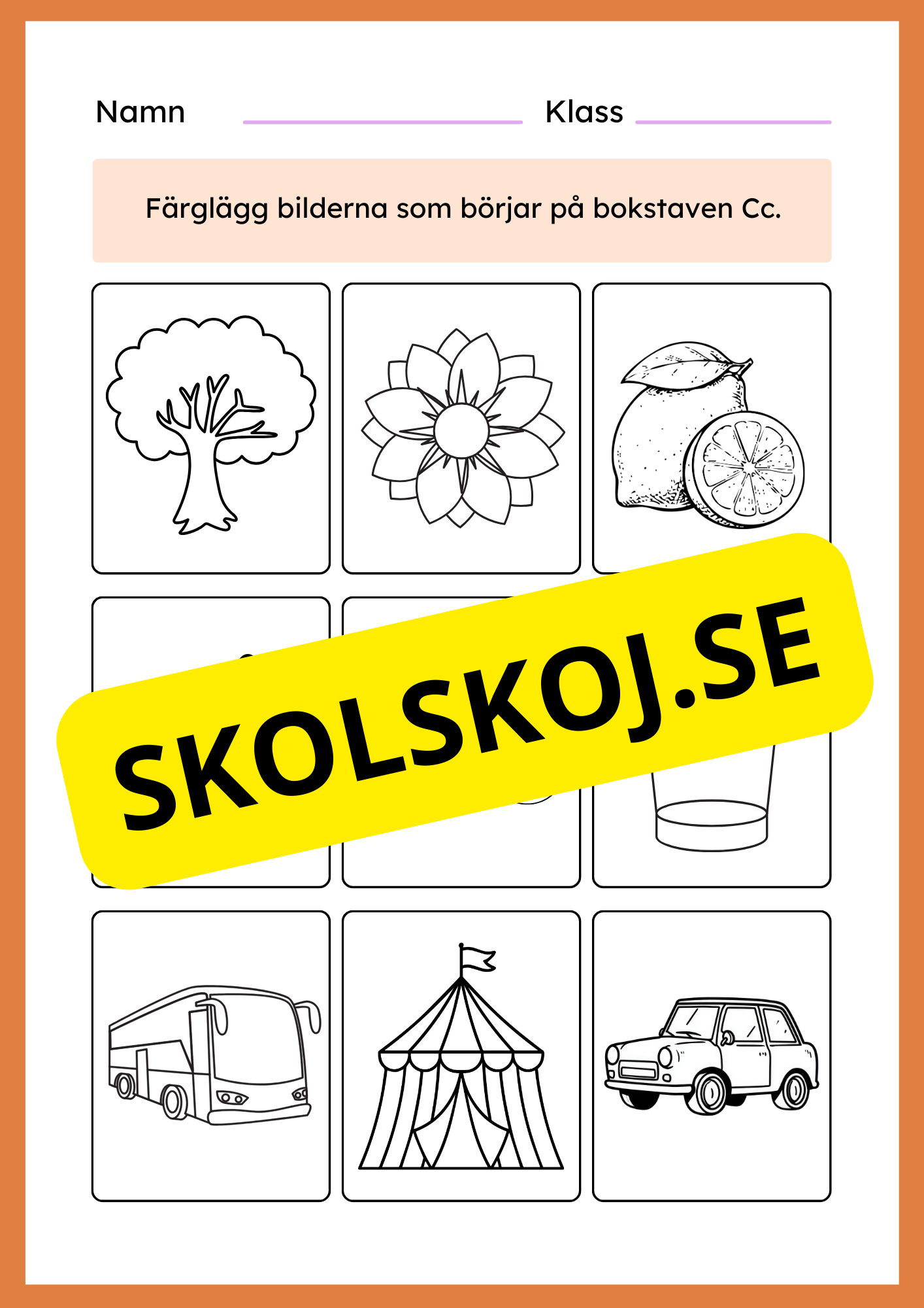 Jag lär mig bokstaven C