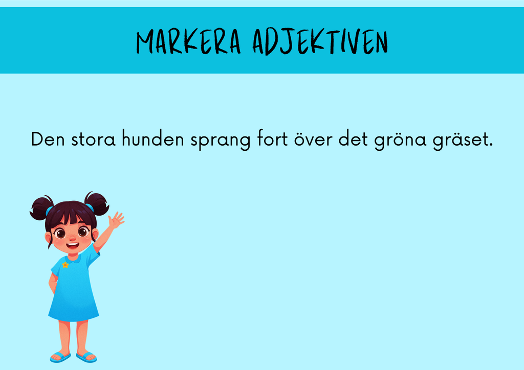 Upptäck  adjektiv - Presentation - Frågor