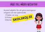 Upptäck  adjektiv - Presentation - Frågor