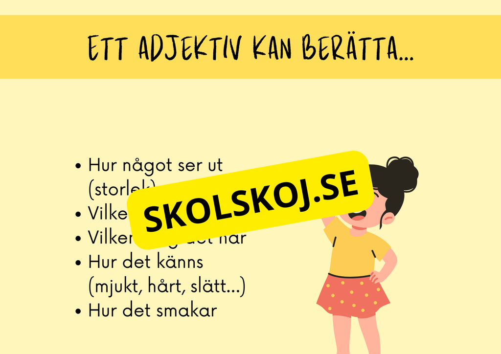 Upptäck  adjektiv - Presentation - Frågor
