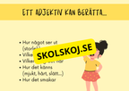 Upptäck  adjektiv - Presentation - Frågor