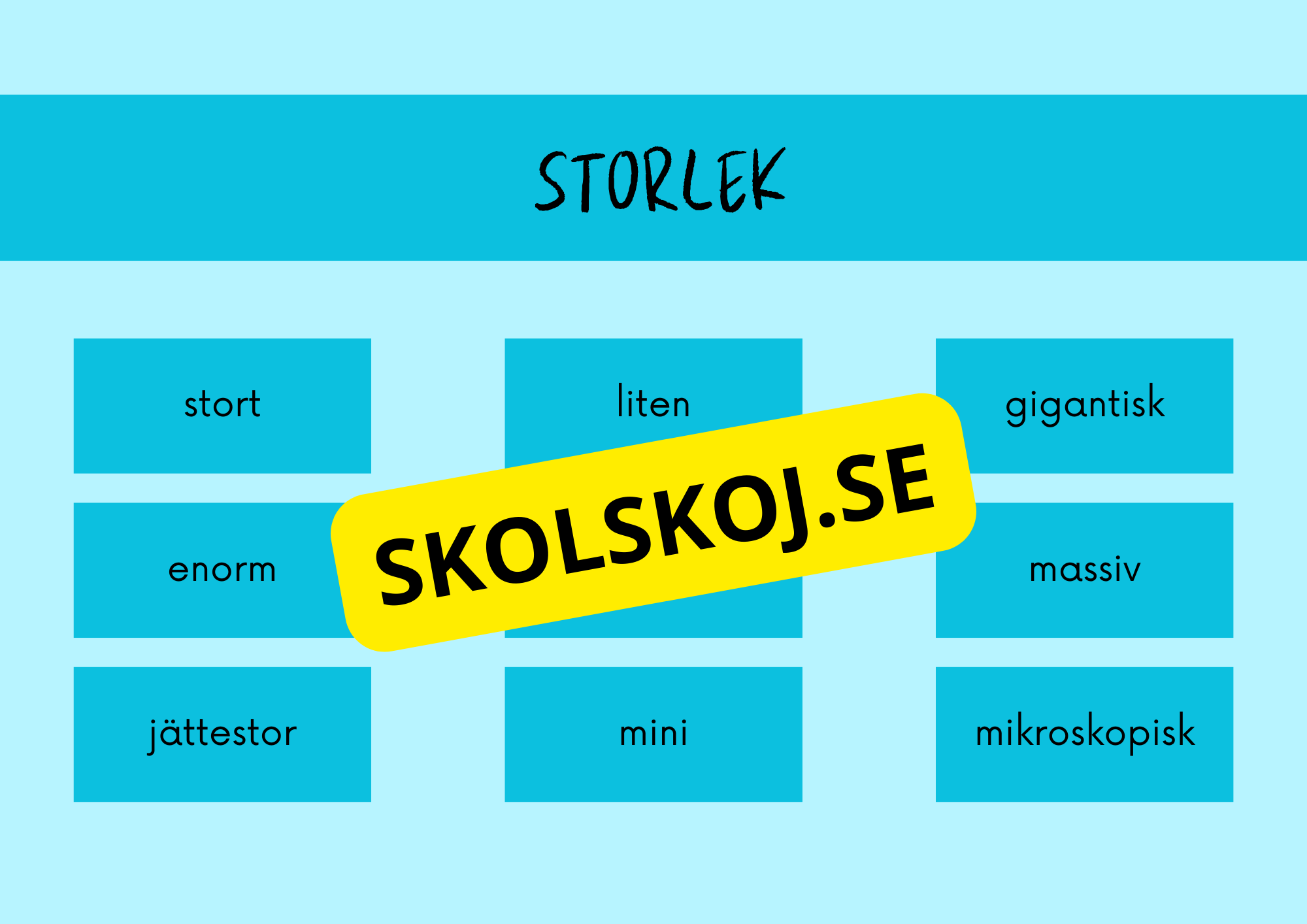 Upptäck  adjektiv - Presentation - Frågor