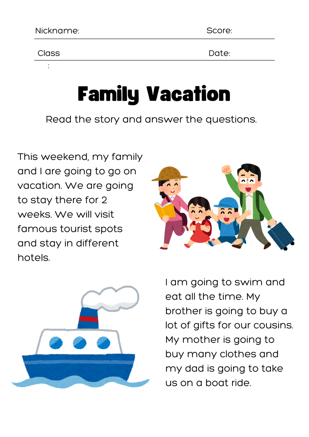 English - Reading Comprehension