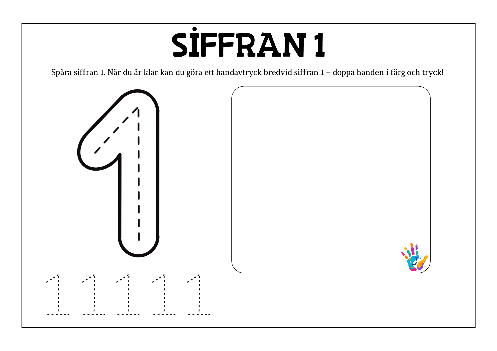 Jag lär mig siffror 1 - 10 - Häfte