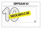 Jag lär mig siffror 1 - 10 - Häfte