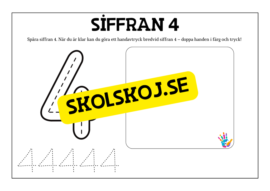 Jag lär mig siffror 1 - 10 - Häfte