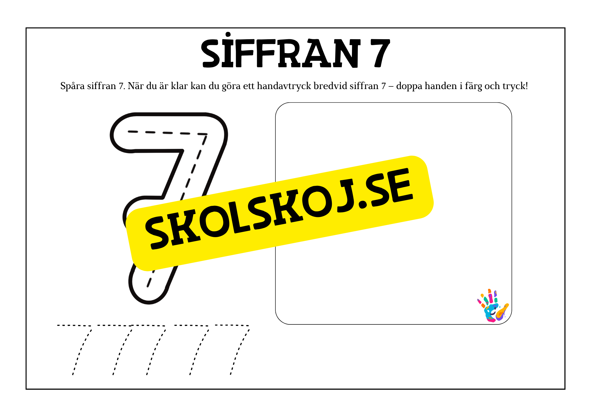 Jag lär mig siffror 1 - 10 - Häfte