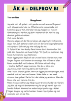Träna inför Nationella provet - Åk 6 - Läsförståelse (delprov B1)
