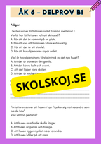 Träna inför Nationella provet - Åk 6 - Läsförståelse (delprov B1)