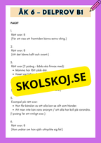 Träna inför Nationella provet - Åk 6 - Läsförståelse (delprov B1)