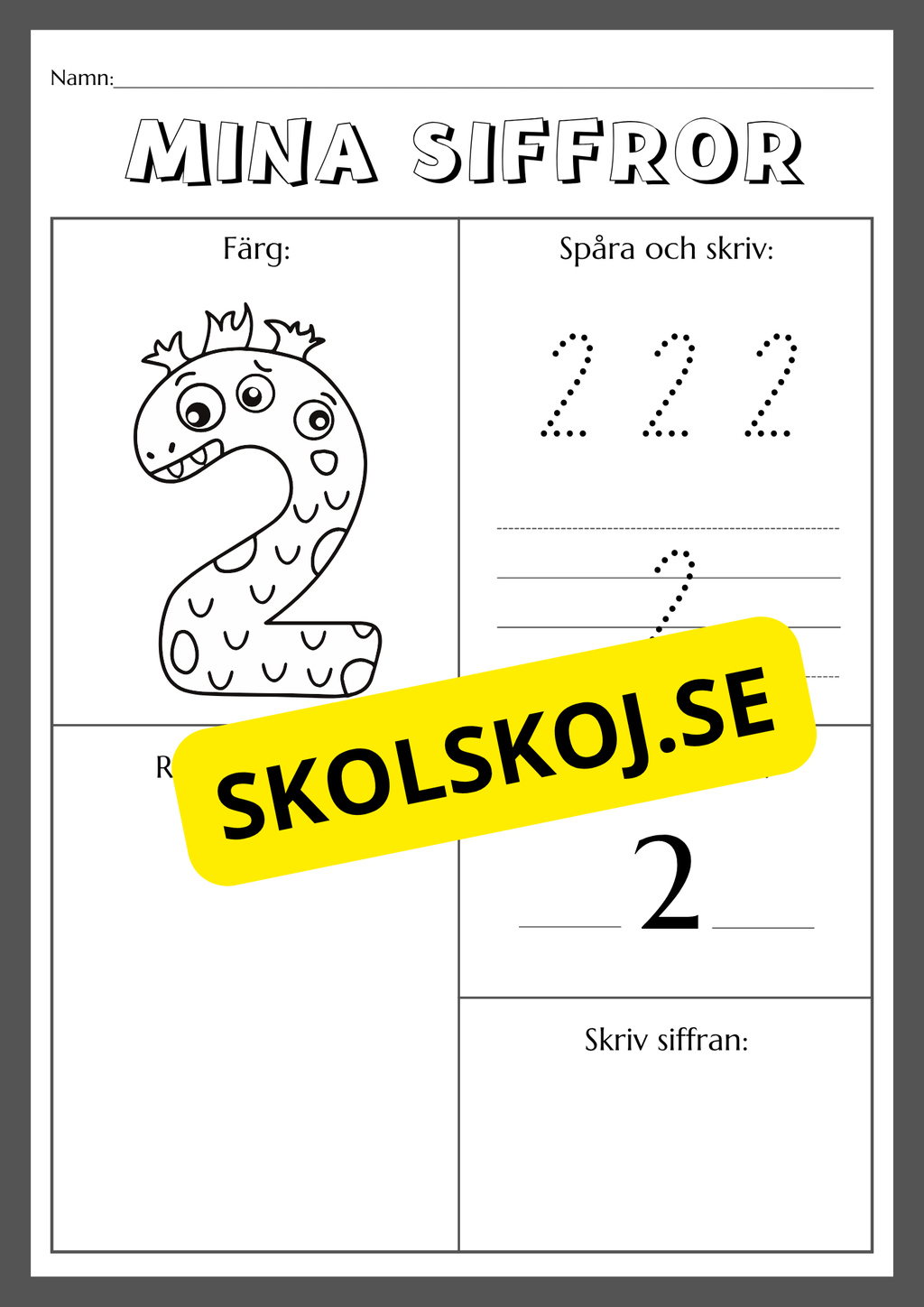 Mina siffror - 1 - 10 - Häfte
