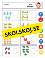 Hur många - Förskola - Årskurs 1