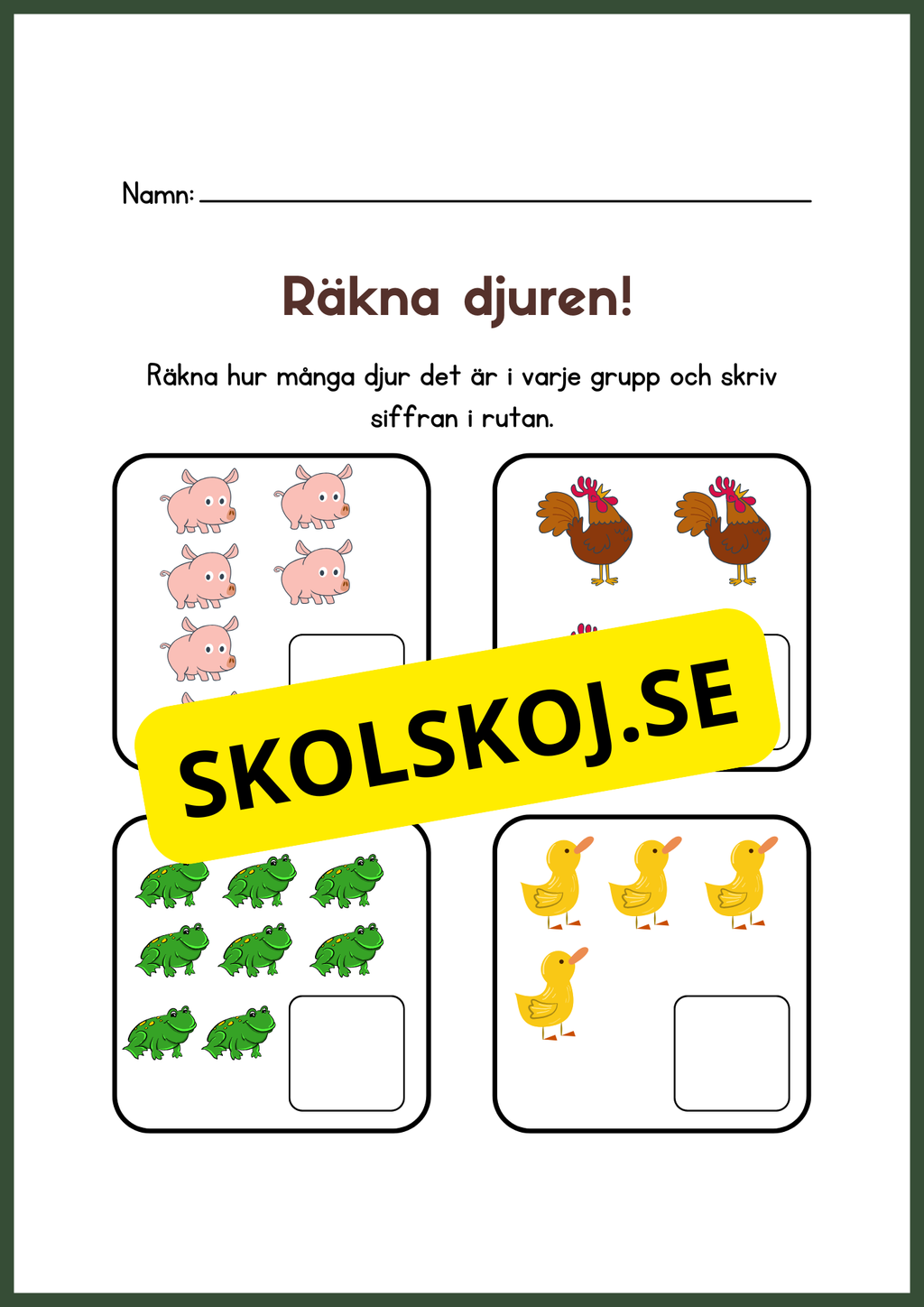Räkna djuren