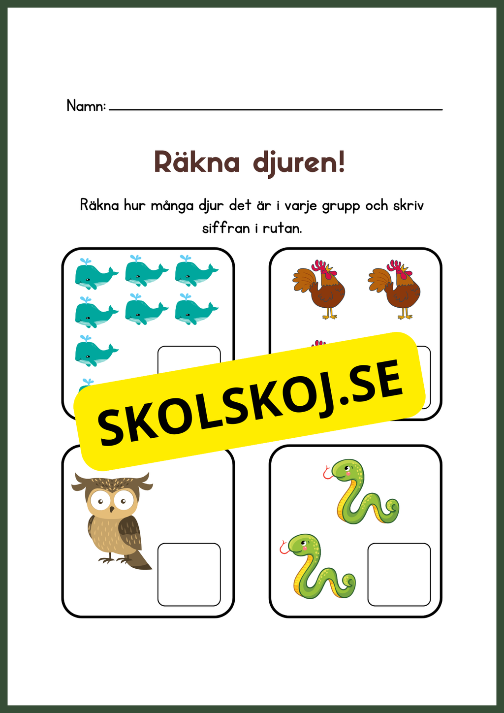 Räkna djuren