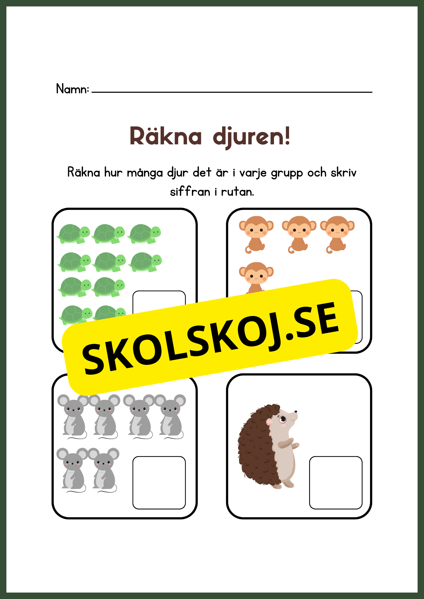 Räkna djuren