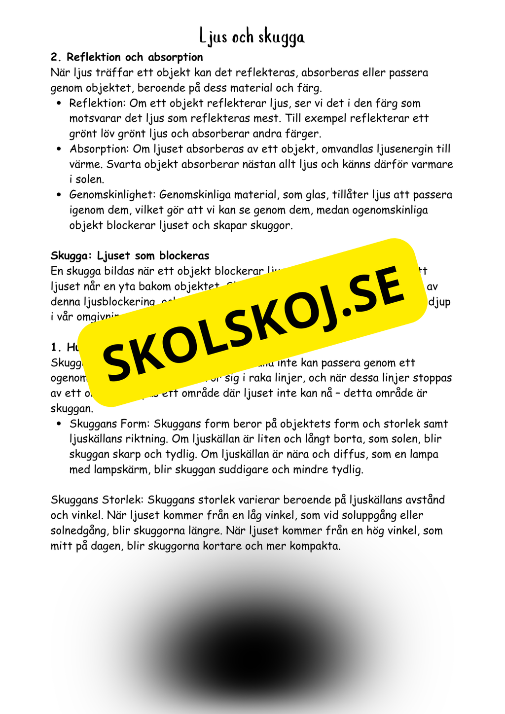 Ljusets magi årskurs 4 - 6