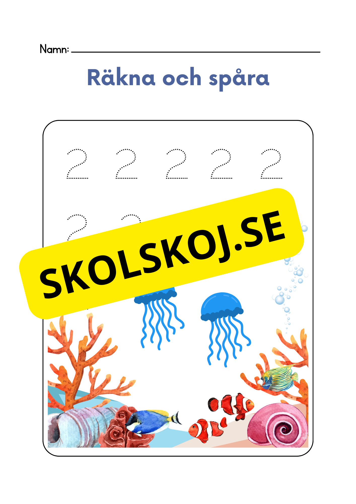 Räkna och spåra 1 - 5