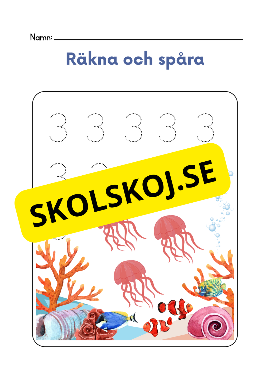 Räkna och spåra 1 - 5