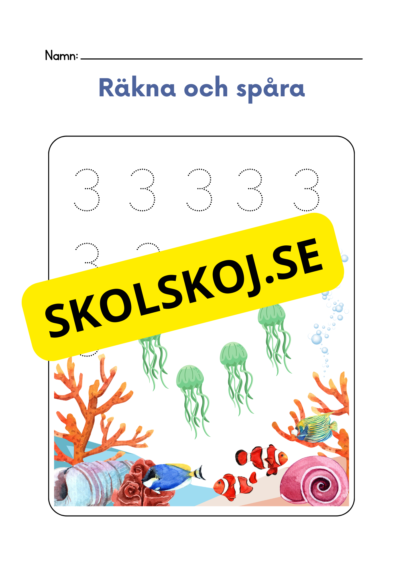 Räkna och spåra 1 - 5
