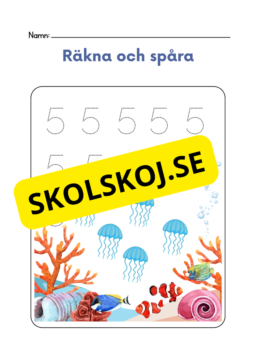 Räkna och spåra 1 - 5